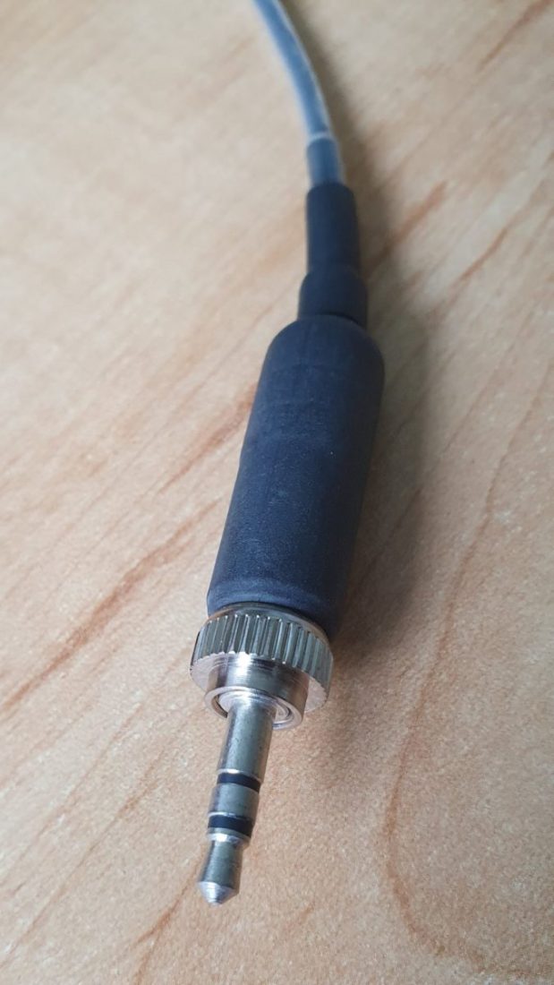 EMic Sweat Proof Fitness Head Mic - Locking 3.5mm TRS plug for Trantec - Sennheiser - Rode