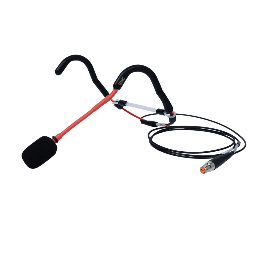 EMic Sweat Proof Fitness Head Mic - Locking 3.5mm TRS plug for Trantec - Sennheiser - Rode