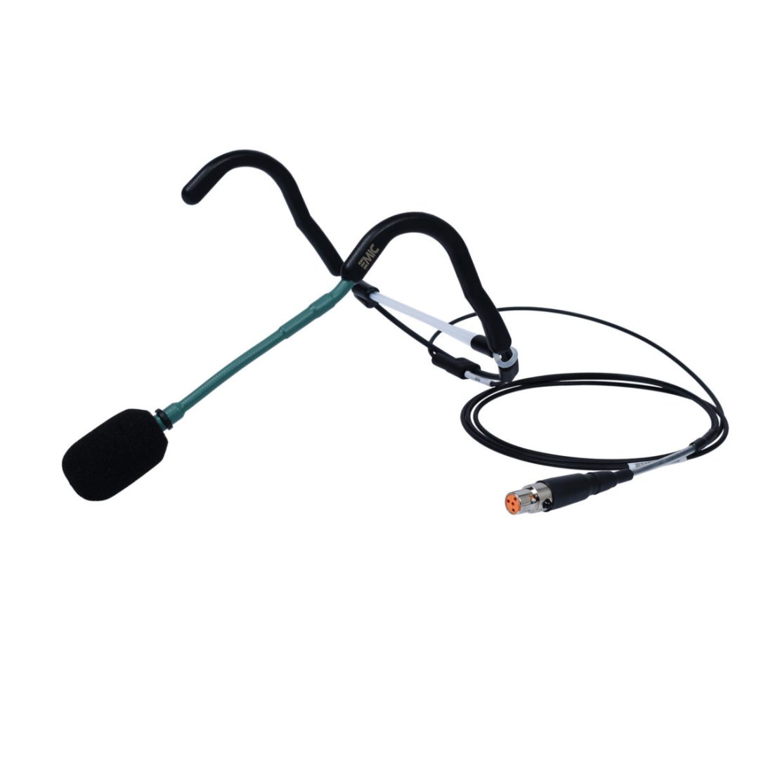 EMic Sweat Proof Fitness Head Mic - Locking 3.5mm TRS plug for Trantec - Sennheiser - Rode
